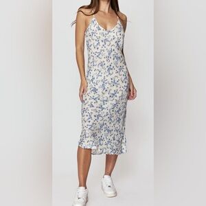 Spiritual Gangster Womens Paisley Floral Print Midi Slip Dress Size Large NWT